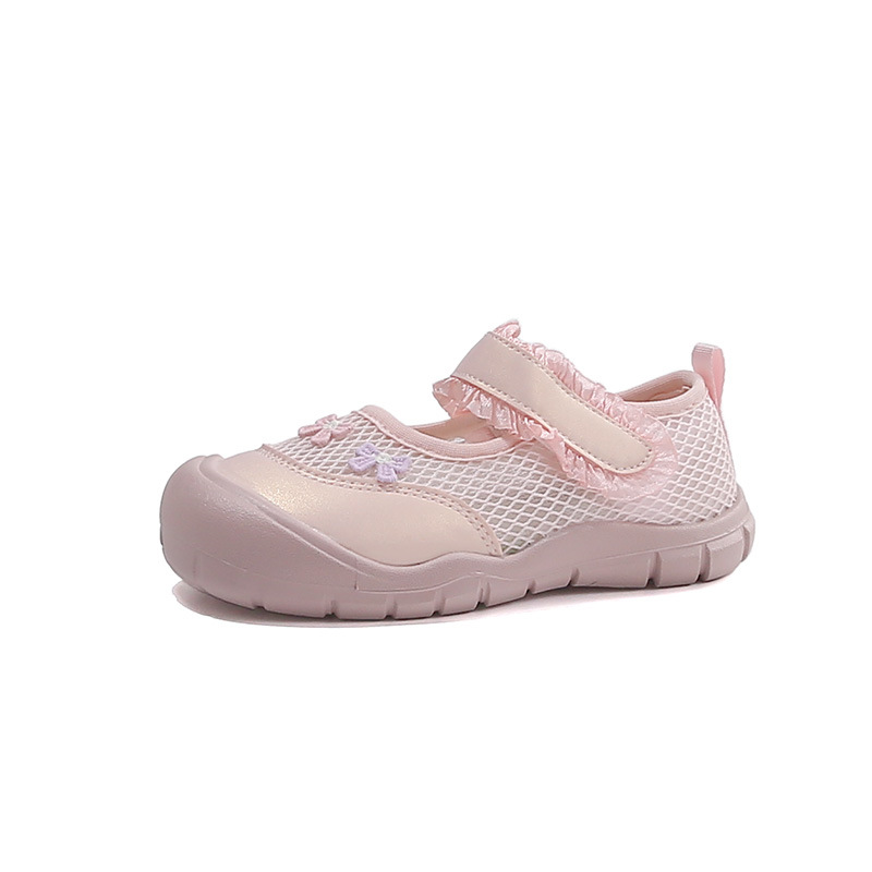Zapatos deportivos para niños 2026 zapatos de verano niñas zapatos de red transpirables dulces zapatos princesas zapatos casuales para bebés con suela suave zapatos simples image 6