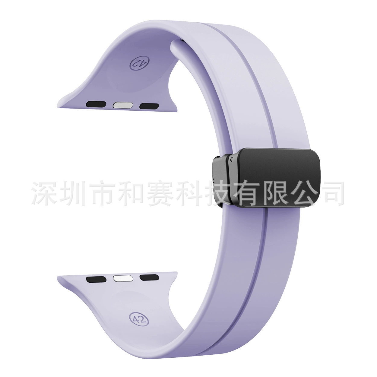 Подходит для Apple Watch поколений 1–8, магнитный силиконовый ремешок со складывающейся застежкой, ремешок с магнитной складной пряжкой для Apple Watch