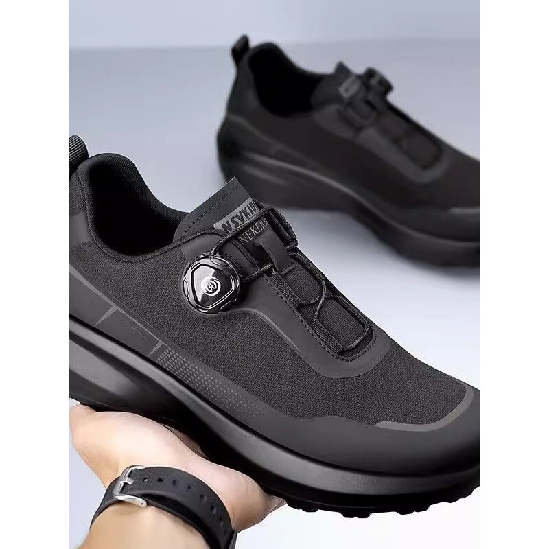 Men's shoes for all seasons, comfortable thick-soled sneakers with rotating buttons, men's urban outdoor casual shoes, hiking and climbing shoes Men's shoes for all seasons, comfortable thick-soled sneakers with rotating buttons, men's urban outdoor casual shoes, hiking and climbing shoes