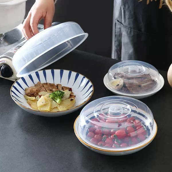 Microwave oven cover, household table splash-proof food cover, food-grade bowl cover, food preservation cover, hot food cover, high-temperature resistant food cover