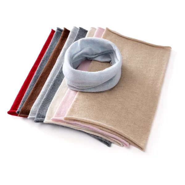 100% Cashmere Scarf for Women, Winter Fashion, Warm and Versatile, Korean Style, Thickened Neck Protection, Solid Color Knitted Neck Warmer