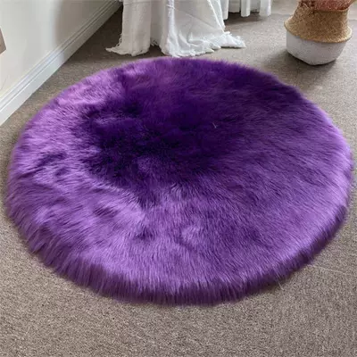 Car Carpet: High-End Irregular Wedding Rectangular - violet-5050cm-square