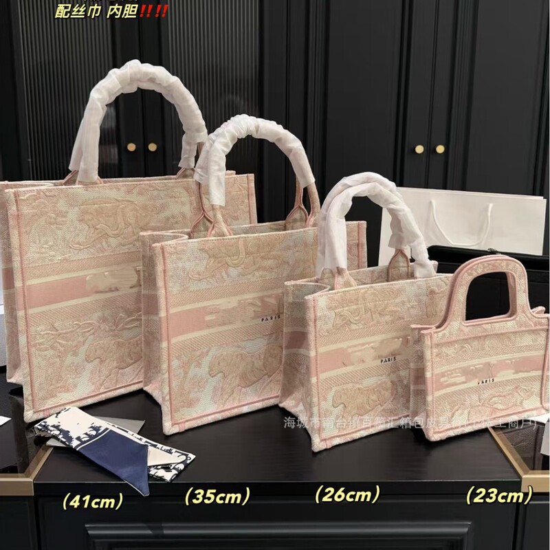 2026 New D Brand 3D Embroidery Bag Zoo Series Tiger Tote Bag Women's Canvas Handbag with Inner Lining 2026 New D Brand 3D Embroidery Bag Zoo Series Tiger Tote Bag Women's Canvas Handbag with Inner Lining