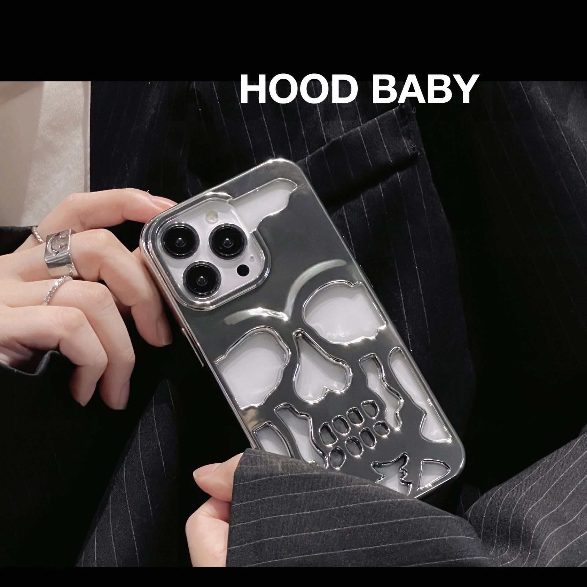 Skull Phone Case For Iphone 16 Pro And 17 Max Matte Purple_voghion.com