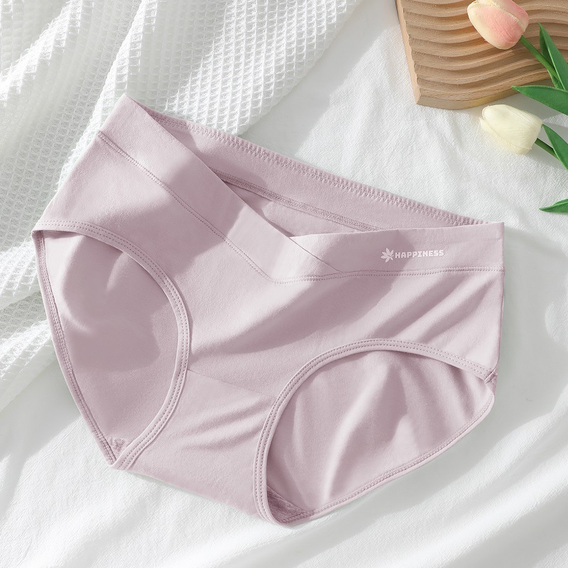 Ropa interior de maternidad de algodón transpirable de algodón antibacteriano inferior entrepierna embarazada temprano, medio y tardío posparto sin costuras más ropa interior de maternidad de tamaño