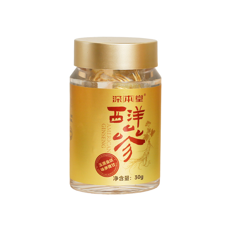 American Ginseng Slices 30g Jar Ready to Eat TCM Herbal Tonic overview