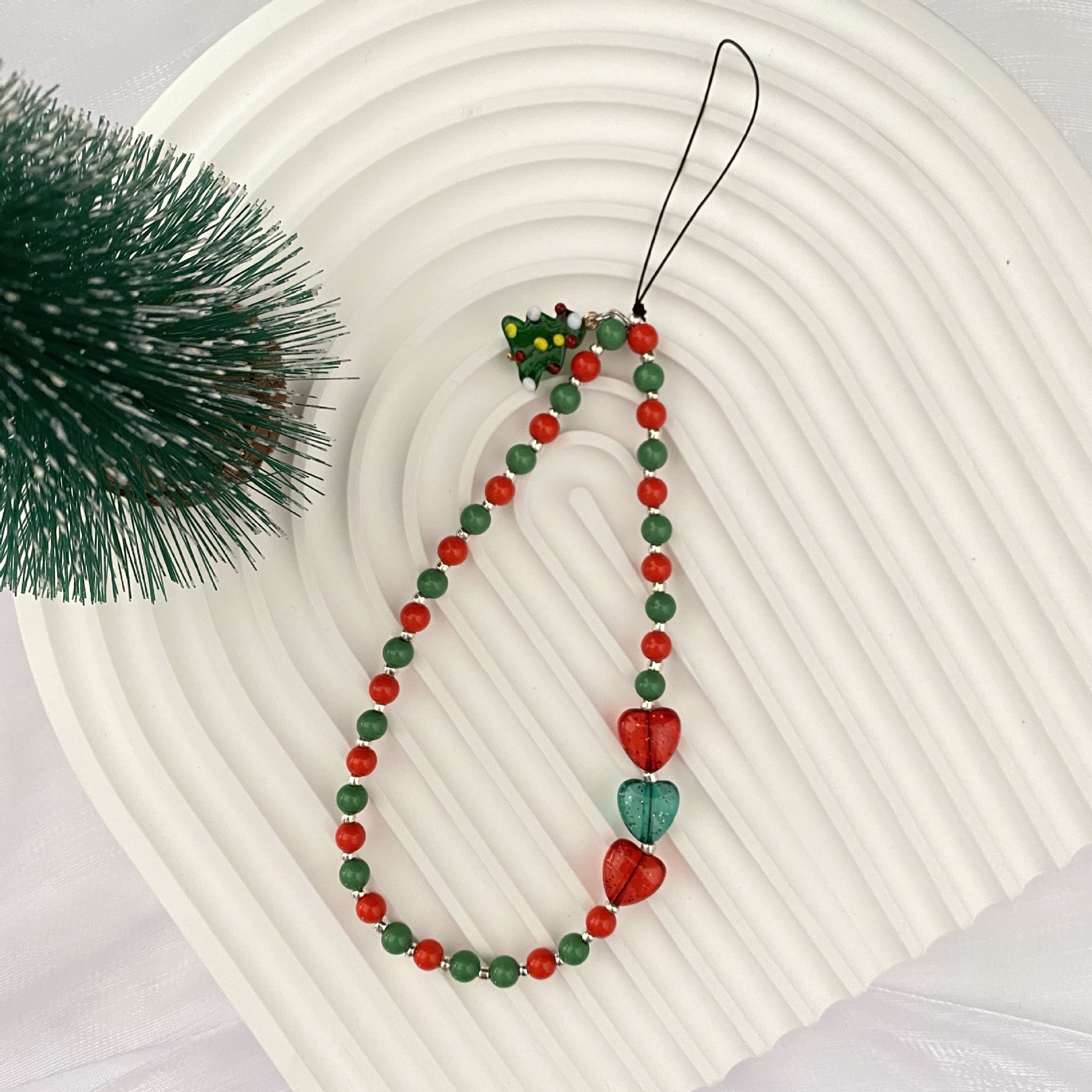 1 Piece Quantity Daily Occasion 1 Piece Retro Santa Claus Gingerbread Heart Shape Soft Clay Christmas Pendant