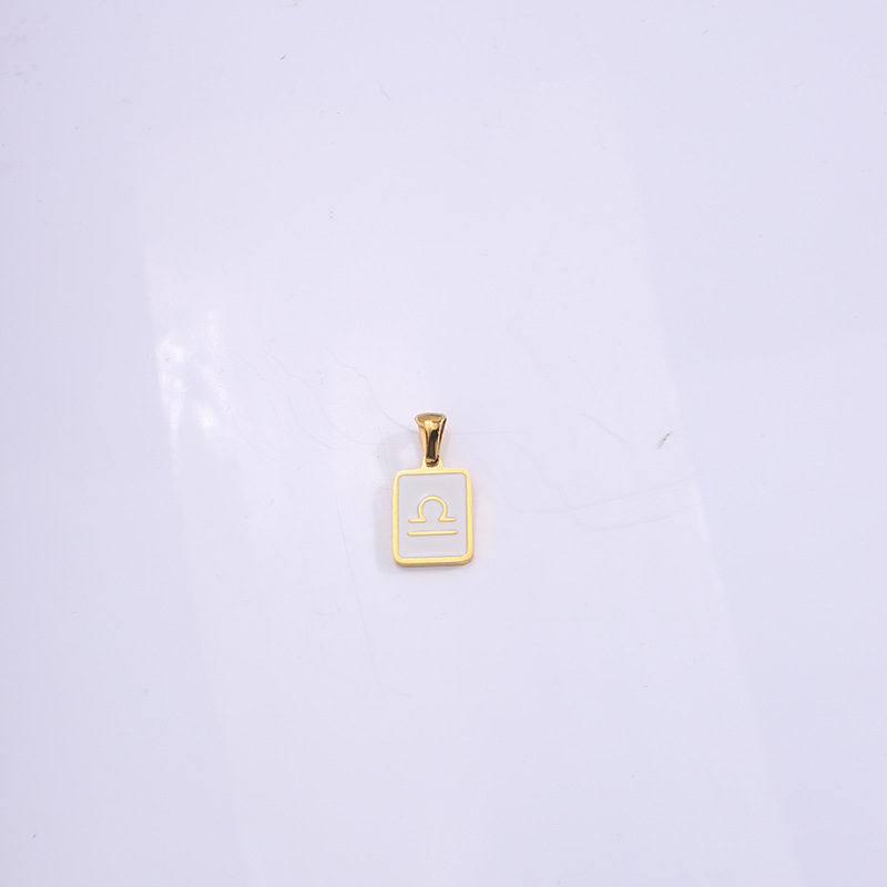 Acero de titanio transfronterizo simple 12 colgante de collar constelación mujeres Europa y América 18K universal conchas constelación colgante accesorios