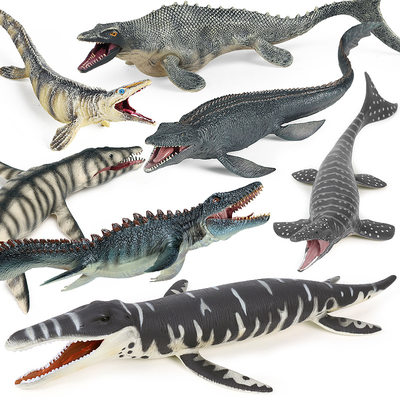儿童仿真动物玩具恐龙模型剑齿虎巨齿鲨邓氏鱼猛犸象沧龙认知摆件