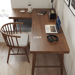 コーナー出窓デスク、ロングハイ＆ローテーブル、無垢材コーナーL字型長短脚バルコニー高脚・低脚コンピューター