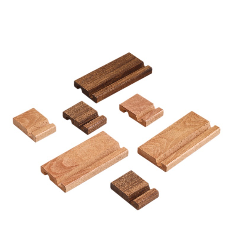 En stock creativo simple soporte de teléfono móvil de madera Escritorio de oficina soporte de tableta soporte de teléfono móvil perezoso titular de teléfono móvil de cabecera