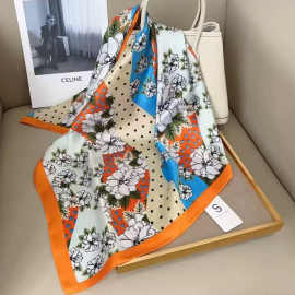 时尚百搭高级感70cm小方巾丝巾女潮流时尚发带仿真丝护颈职业丝巾