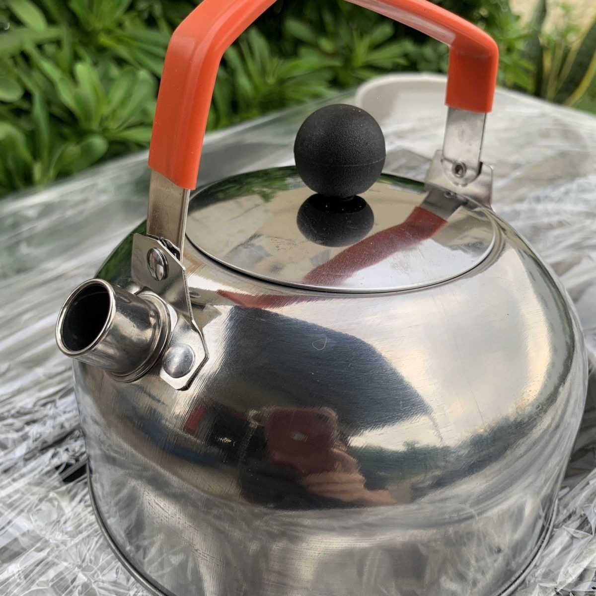 Hervidor de acero inoxidable al aire libre cocina de gas doméstica cocina electromagnética tetera de sonido de sonido restaurante camping hervidor de agua de gran capacidad