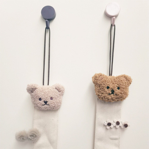 INS Nordic style new product cartoon bear children's hairpin storage belt hook wall decoration wall hanging