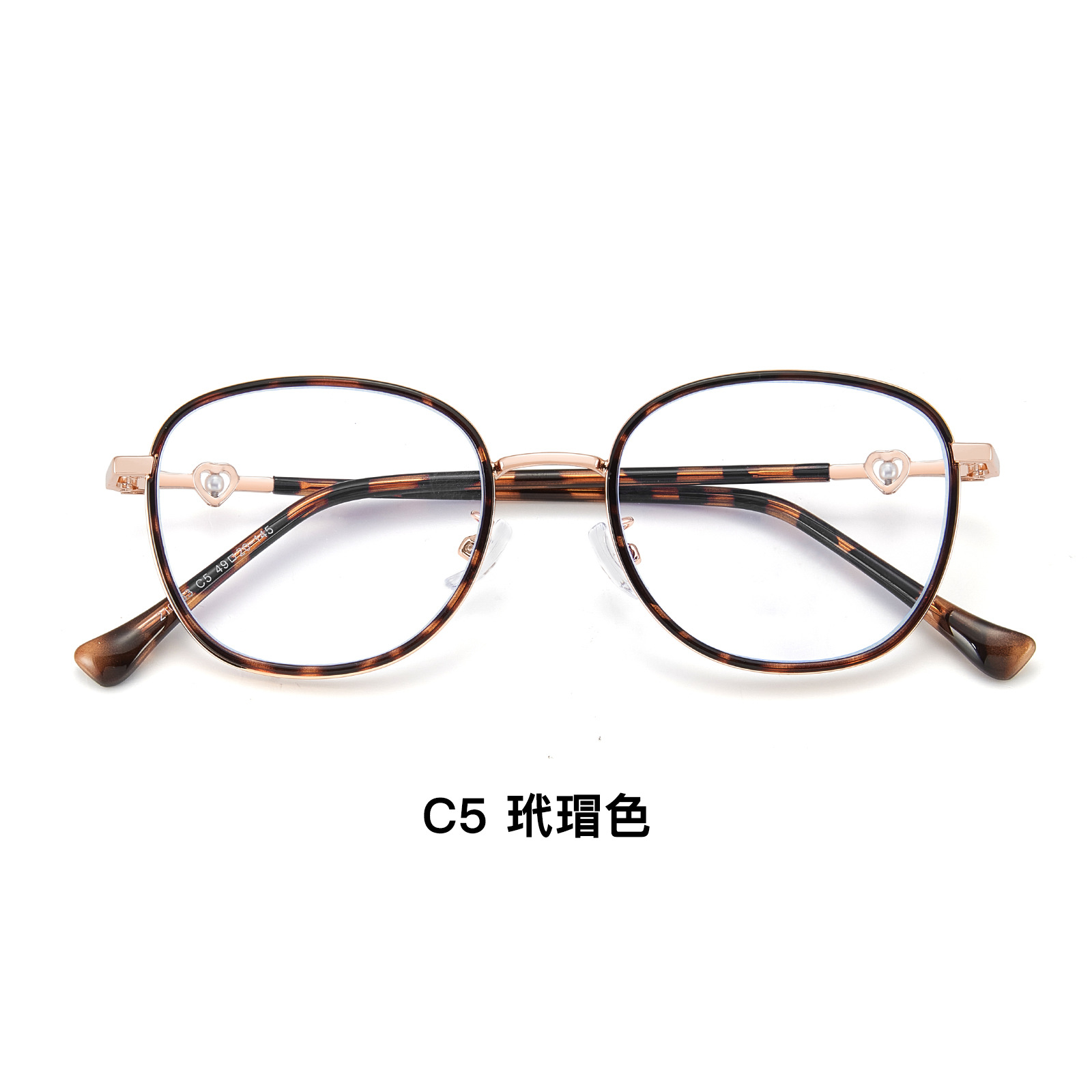 Chica amor TR oro colágeno protector de la cara azul red de gafas rojas marco de 3 mm ancho antideslizante anticaídas gafas al por mayor