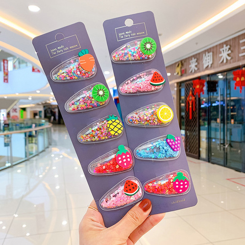 Korean style children's accessories cartoon small clip baby hairpin princess series toddler bb clip broken hair headdress for girls