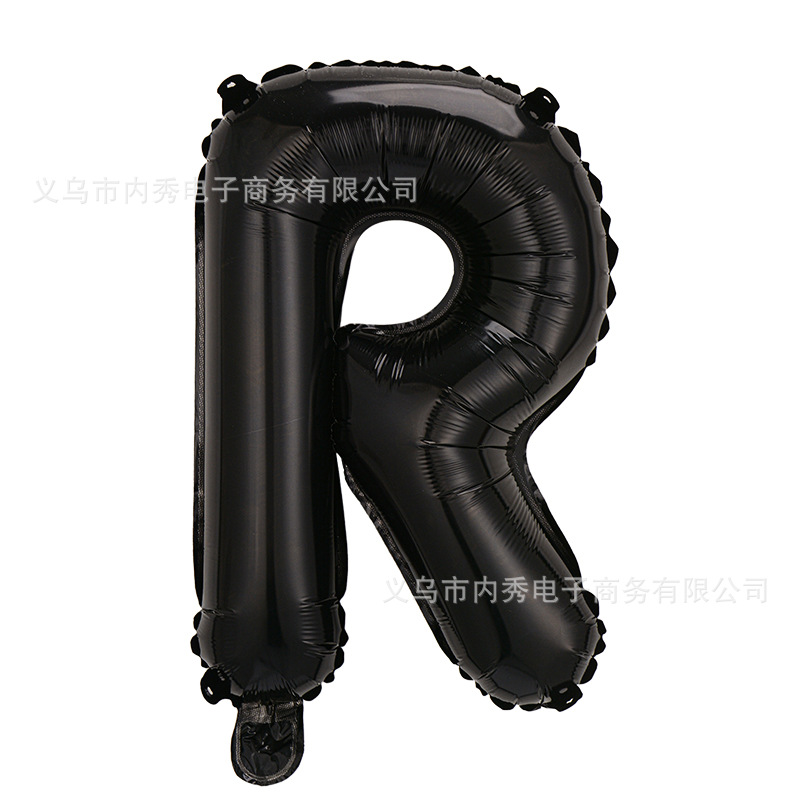 Estilo americano Delgado 16 pulgadas inglés carta globo pequeño tamaño A- Z cumpleaños boda habitación decoración aluminio película globo al por mayor