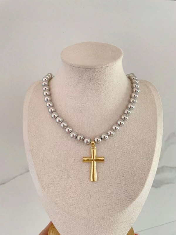 Copper Pendant Material Pendant Necklace Classification Copper Gold Plated Plating Cross Pendant Necklace