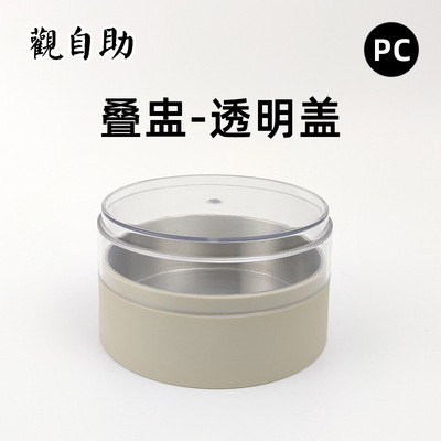 加高保温保冰寿司盖子叠盅圆形透明盖加厚PC材质保鲜盖可重复使用|ru