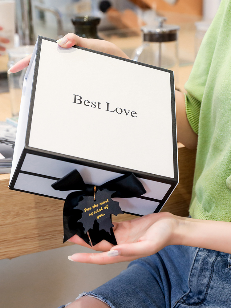 Caja de regalo de estilo coreano hermosa caja de regalo de cumpleaños creativa de niña grande caja de embalaje vacía caja de regalo