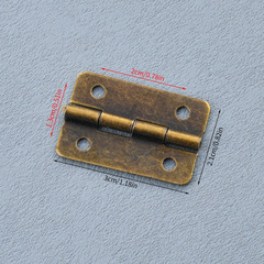 Jingmao Round Corner Qing Bronze 30*21mm Sheet Metal Hinge Wooden Box Hinge Packaging Sheet Thickness 08
