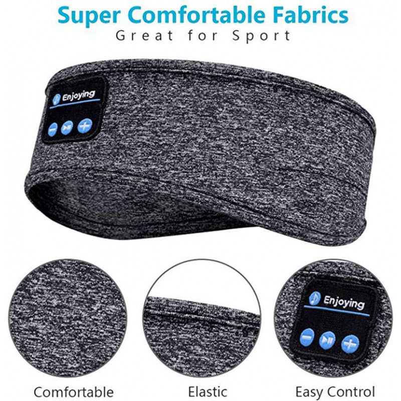 Cross-Border Popular Bluetooth Sports Headband Suitable for Cycling, Sleeping, Yoga, Washable, Running, Breathable Bluetooth Headband