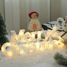霓虹灯新款圣诞节装饰圣诞树挂件LED彩灯圣诞花环字母灯chrismas