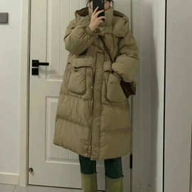 绝美冬装外套2025新款羽绒服女长款防寒衣高端过膝棉服极寒加厚潮