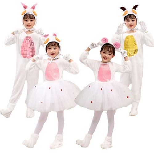 Children's Animal Costumes Small Sheep Performance Costumes Toddler Wolf and Sheep Dance Performance Clothes Grey Wolf Performance Suit
