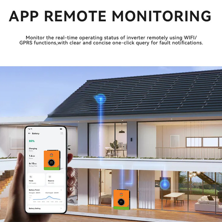 6.2KW Inverter de almacenamiento de energía fotovoltaica de alta potencia Equipo central del sistema de energía solar conectado a la red