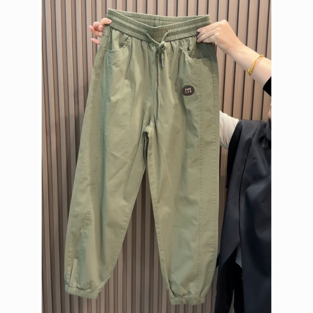 Leichte Herren Sommer Haremshose Legere Freizeithose Weiß_voghion.com