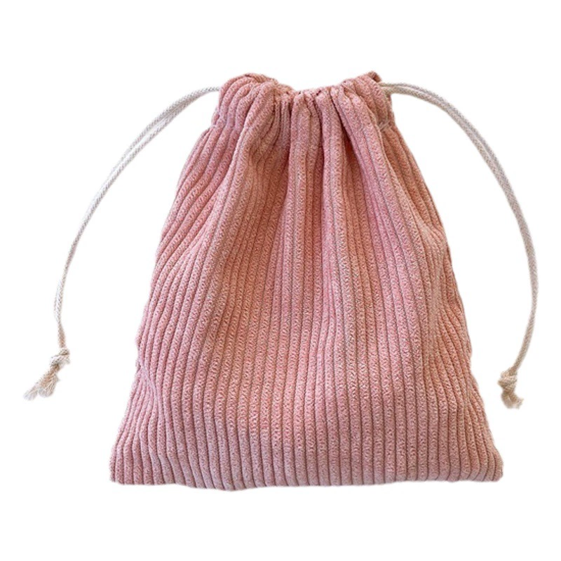 Свежая однотонная Вельветовая сумка для хранения на шнурке с карманом на шнурке Косметичка женская Портативная сумка для монет большой емкости модная
