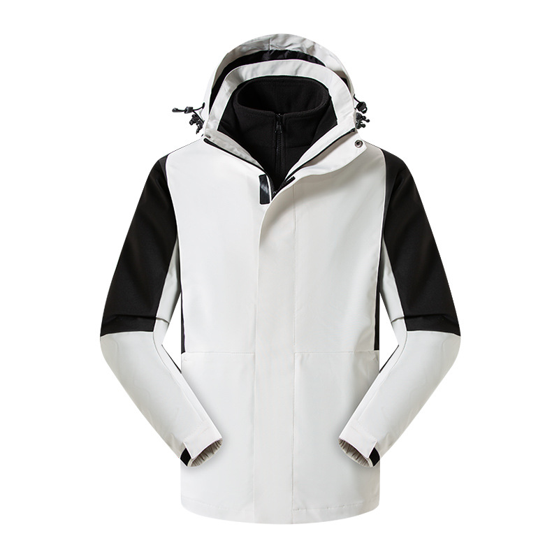 Desmontaje tres en uno chaqueta de dos piezas personalizada al aire libre montañismo senderismo Moda marca abrigo overoles impresión