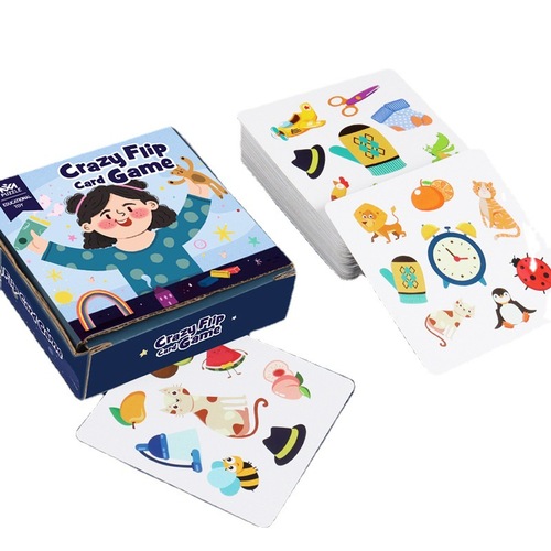 Crazy Dual Collision Children's Puzzle Concentration Reaction Training Parent-child Interactive Board Game Early Education Memory Card Toy