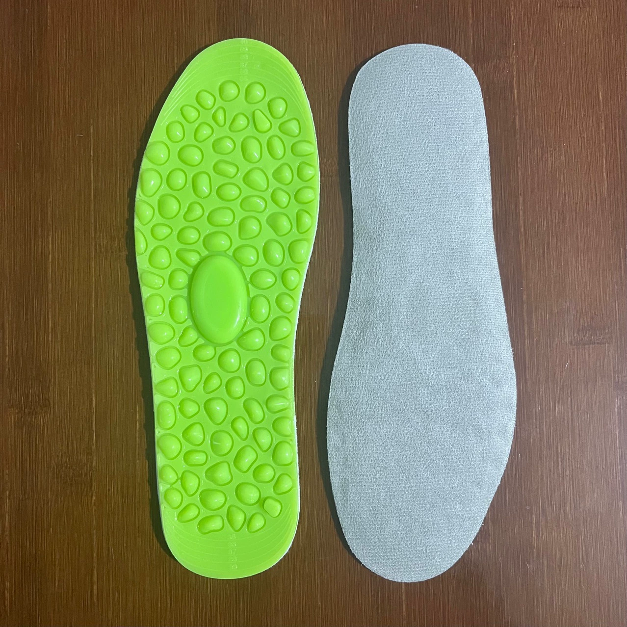 Заводская прямая силиконовая стелька TPE Pebble синяя замшевая Спортивная амортизирующая стелька