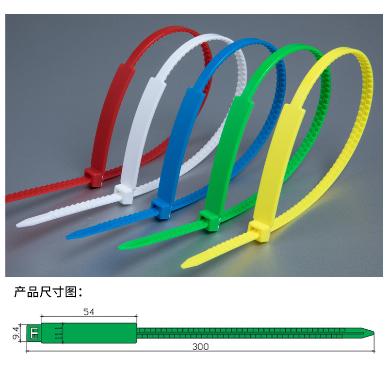 thumbnail image 1 of Pata de pollo hebilla cable atadura logo anti-falsificación pie de pollo granja avícola calcetín etiqueta de código bidimensional atadura de cable de nylon 100 piezas, 1 of 2