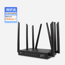 4G Cat4路由器WiFi6外置5dBi天线全网通插卡家用户外监控便携CPE