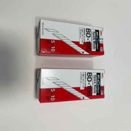 日本进口BD-100小美工刀片30度角切割替刃 雕刻刀片9mm小号美工刀