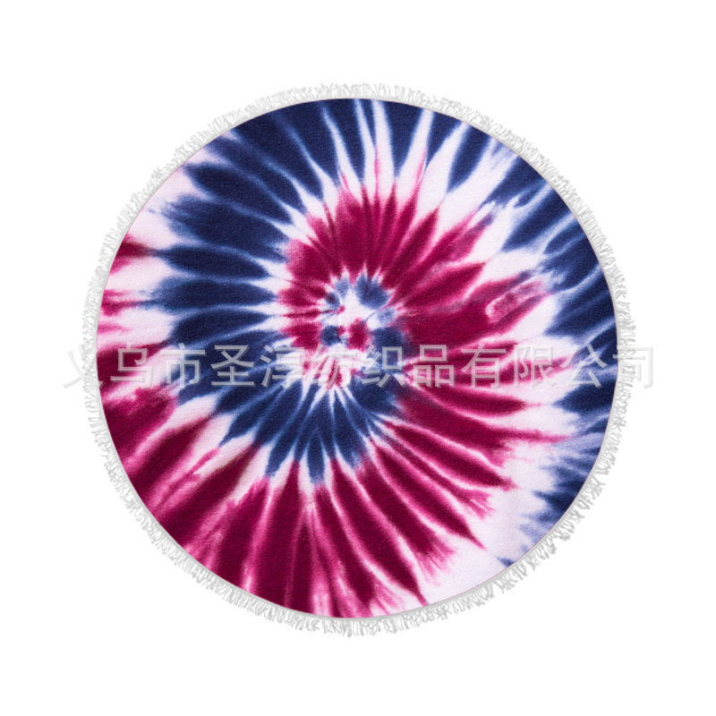 Toalla de playa redonda ultrafina de vacaciones en la playa de impresión digital fibra de baño absorbente de secado rápido absorbente de sudor Toalla de baño