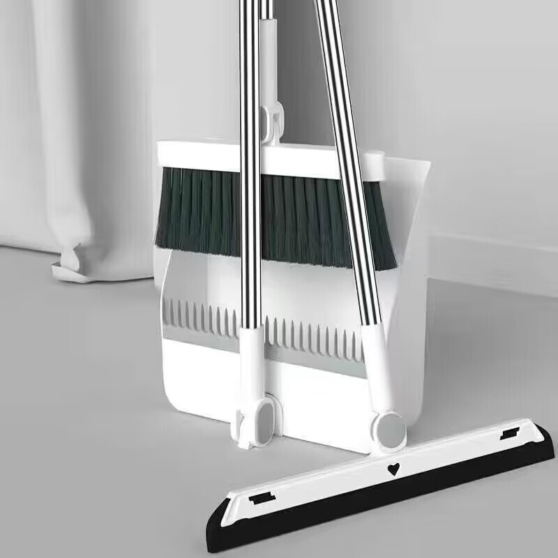 Household sweeping soft wool broom wholesale foldable vertical toothed broom dustpan set in stock Household sweeping soft wool broom wholesale foldable vertical toothed broom dustpan set in stock