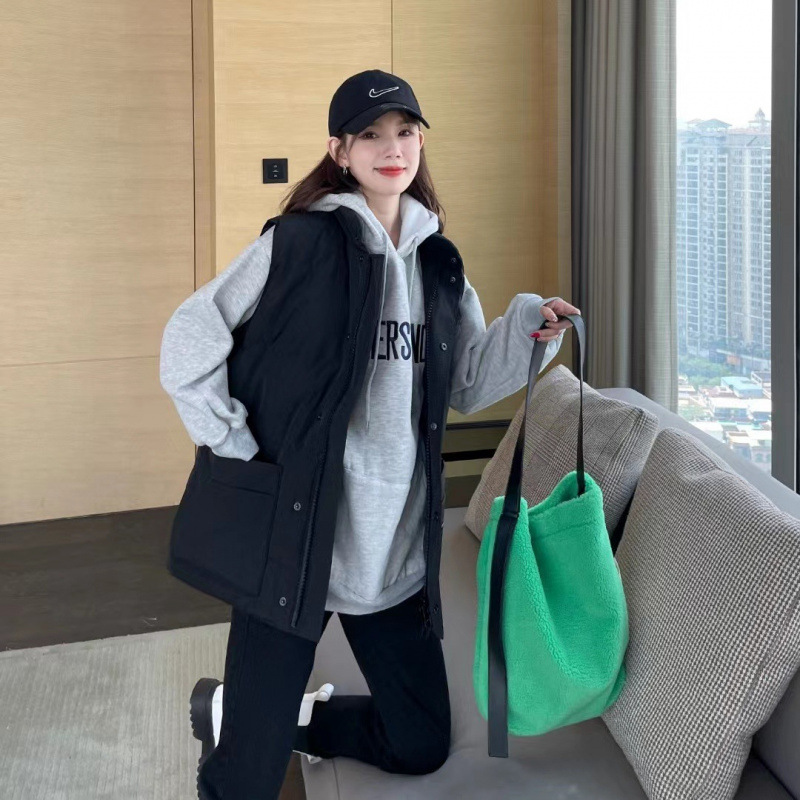 남자와 여자 커플을위한 PUTIAN 하이 퀄리티 겨울 따뜻한 조끼 큰 거위 클래식 조끼 다운 재킷