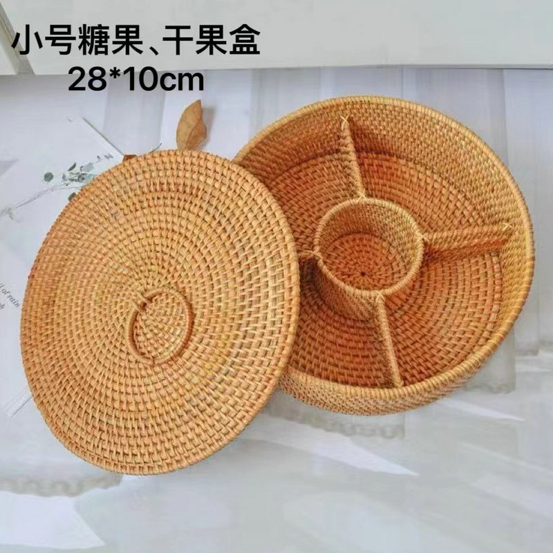 Caja de caña vietnamita, caja de bocadillos, canasta de almacenamiento, caja de acabado de escritorio, pan al vapor de frutas, canasta de almacenamiento, estilo retro