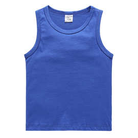 2026夏装儿童背心韩版棉质休闲打底衫吸汗糖果纯色中小童无袖汗衫