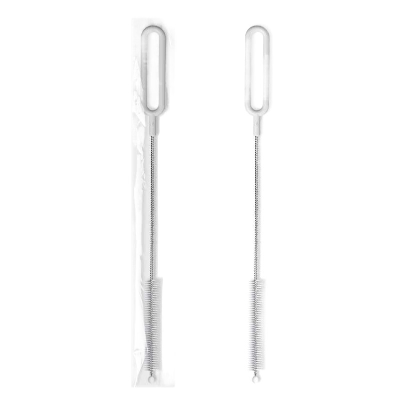 Original de lana de nylon cepillo de paja 304 mango de acero inoxidable tubo de ensayo bolsa de cepillo simple pezón cepillo