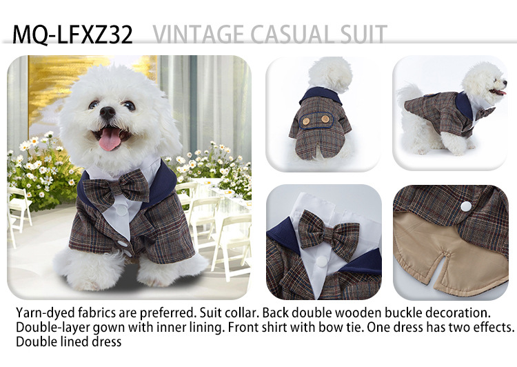 Formel hundeskjorte med slips til bryllup og jul_voghion.com