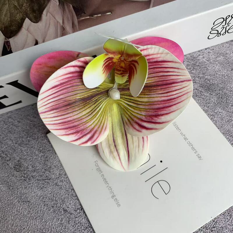 ネット赤蝶蘭花頭3dプリントフィルムシミュレーションdiyカード装飾花9センチお土産喜糖箱|undefined