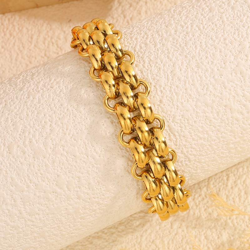 Moda transfronteriza europea y americana pulsera gruesa de twist de acero inoxidable personalidad de las señoras pulsera que no se desvanece todo fósforo joyería de alta calidad image 4