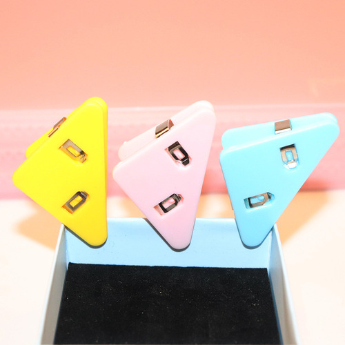 ins style plastic corner clip transparent test paper data storage clip note clip sewing edge triangle clip long tail clip