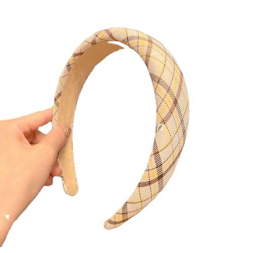 Goose yellow sweet solid color headband Korean high-end high-cranial pressure hairpin summer new headband
