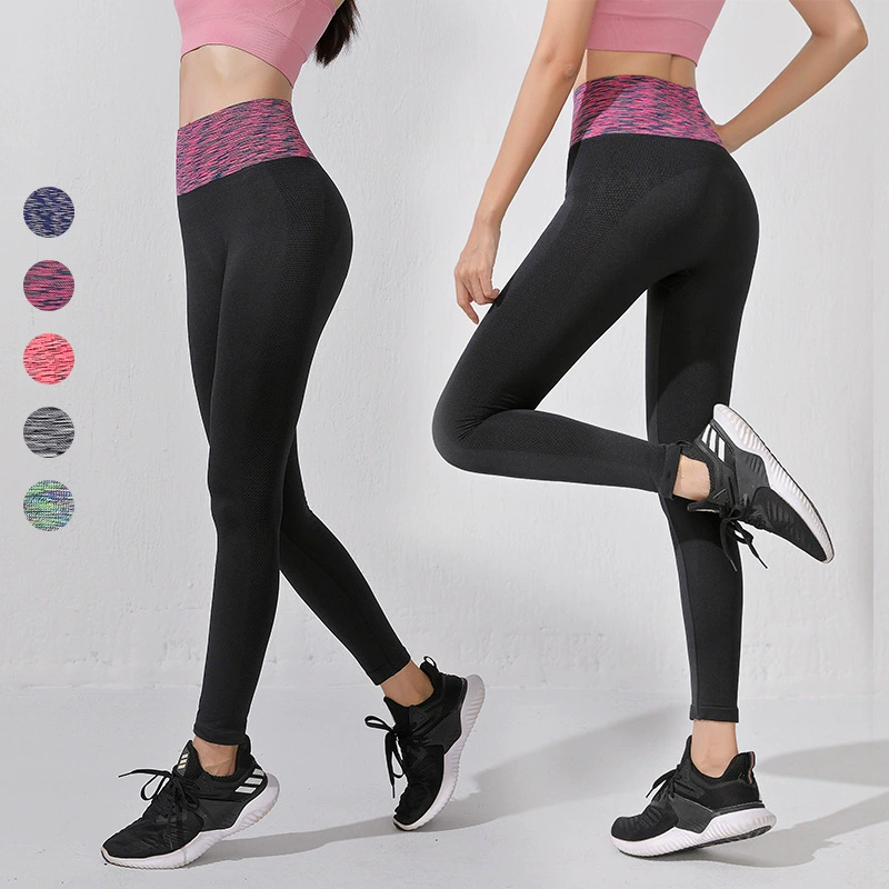 Женские брюки для йоги, спортивные брюки с высокой талией, подтягивающие ягодицы, бесшовные, ощущающие себя обнаженными, высокоэластичные, облегающие, быстросохнущие, девятиточечные брюки, контроль живота.